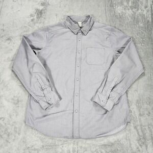 Stio Shirt Mens Large Gray Long Sleeve Button Front Casual Woven Performance